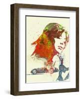 Ferrari Girl-NaxArt-Framed Art Print