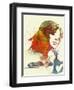 Ferrari Girl-NaxArt-Framed Art Print