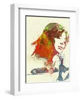 Ferrari Girl-NaxArt-Framed Art Print