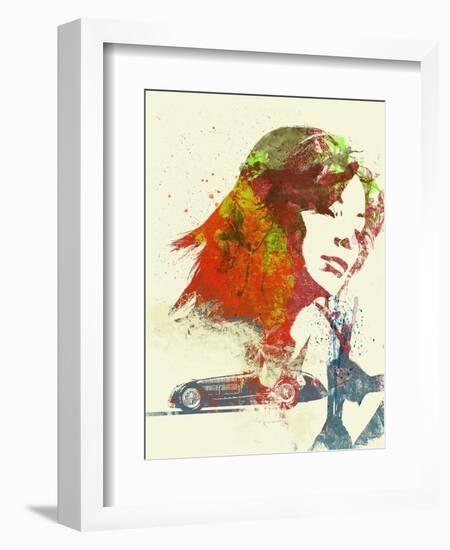 Ferrari Girl-NaxArt-Framed Art Print