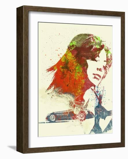 Ferrari Girl-NaxArt-Framed Art Print