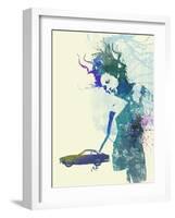 Ferrari Lusso Girl-NaxArt-Framed Art Print