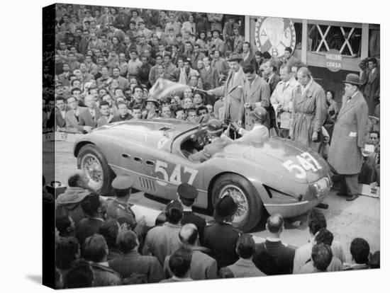 Ferrari of Giannino Marzotto, Mille Miglia, Italy, 1953-null-Stretched Canvas