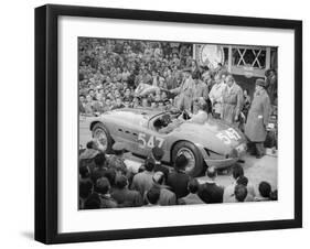 Ferrari of Giannino Marzotto, Mille Miglia, Italy, 1953-null-Framed Photographic Print