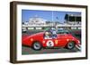 Ferrari on starting grid.1998 Goodwood revival-null-Framed Photographic Print