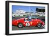 Ferrari on starting grid.1998 Goodwood revival-null-Framed Photographic Print