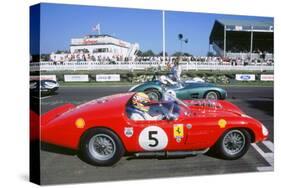 Ferrari on starting grid.1998 Goodwood revival-null-Stretched Canvas