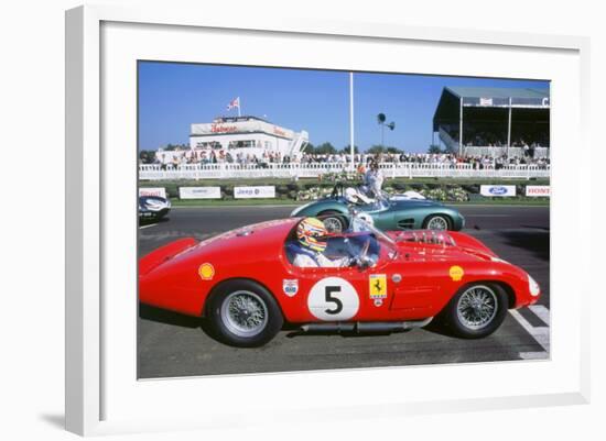 Ferrari on starting grid.1998 Goodwood revival-null-Framed Photographic Print