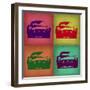 Ferrari Pop Art 1-NaxArt-Framed Premium Giclee Print