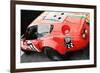 Ferrari Reear Detail Watercolor-NaxArt-Framed Premium Giclee Print