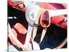 Ferrari Steering Wheel Watercolor-NaxArt-Stretched Canvas