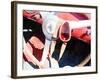 Ferrari Steering Wheel Watercolor-NaxArt-Framed Art Print