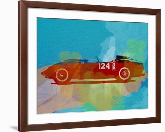 Ferrari Testa Rossa Watercolor 1-NaxArt-Framed Art Print