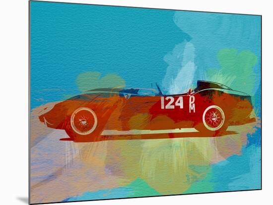 Ferrari Testa Rossa Watercolor 1-NaxArt-Mounted Art Print