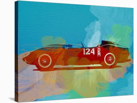 Ferrari Testa Rossa Watercolor 1-NaxArt-Stretched Canvas