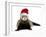 Ferret Wearing Christmas Hat-null-Framed Photographic Print