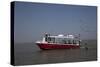 Ferries, Boats And Oil Rigs All Co-Exist On Mobile Bay In Alabama-Carol Highsmith-Stretched Canvas