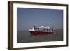 Ferries, Boats And Oil Rigs All Co-Exist On Mobile Bay In Alabama-Carol Highsmith-Framed Art Print