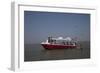 Ferries, Boats And Oil Rigs All Co-Exist On Mobile Bay In Alabama-Carol Highsmith-Framed Art Print