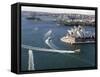 Ferries Pass the Sydney Opera House-null-Framed Stretched Canvas