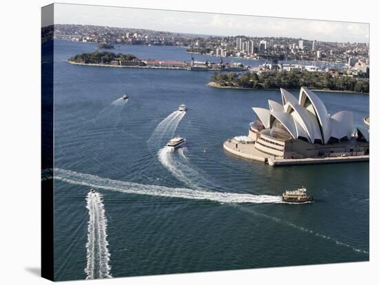 Ferries Pass the Sydney Opera House-null-Stretched Canvas