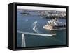 Ferries Pass the Sydney Opera House-null-Framed Stretched Canvas