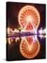 Ferris Wheeel Reflections, Luzern, Switzerland-George Oze-Stretched Canvas