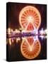 Ferris Wheeel Reflections, Luzern, Switzerland-George Oze-Stretched Canvas