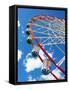 Ferris Wheel against Blue Sky-Nomad Soul-Framed Stretched Canvas