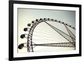 Ferris Wheel against the Blue Sky-Aylandy-Framed Photographic Print