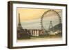 Ferris Wheel and Eiffel Tower-null-Framed Art Print