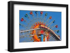 Ferris Wheel and Roller Coaster at Expo 1970-null-Framed Photographic Print