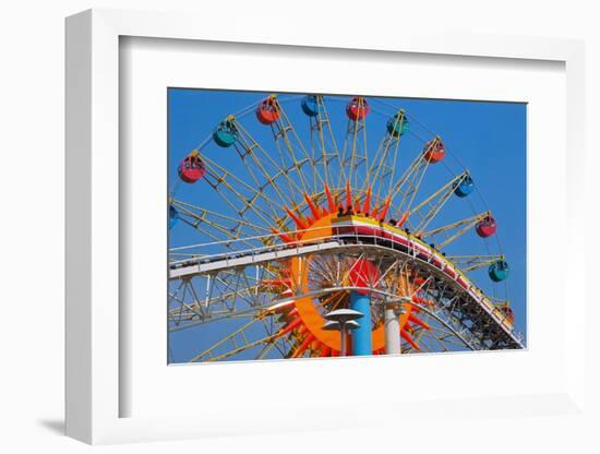 Ferris Wheel and Roller Coaster at Expo 1970-null-Framed Photographic Print