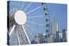 Ferris Wheel and Wan Chai Skyline, Hong Kong Island, Hong Kong, China, Asia-Ian Trower-Stretched Canvas