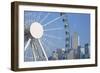 Ferris Wheel and Wan Chai Skyline, Hong Kong Island, Hong Kong, China, Asia-Ian Trower-Framed Photographic Print