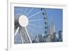 Ferris Wheel and Wan Chai Skyline, Hong Kong Island, Hong Kong, China, Asia-Ian Trower-Framed Photographic Print