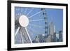 Ferris Wheel and Wan Chai Skyline, Hong Kong Island, Hong Kong, China, Asia-Ian Trower-Framed Photographic Print