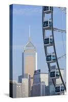 Ferris Wheel and Wan Chai Skyline, Hong Kong Island, Hong Kong, China, Asia-Ian Trower-Stretched Canvas