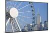 Ferris Wheel and Wan Chai Skyline, Hong Kong Island, Hong Kong, China, Asia-Ian Trower-Mounted Photographic Print