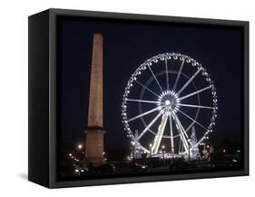 Ferris Wheel at Place De La Concorde, Paris, France, Europe-Godong-Framed Stretched Canvas