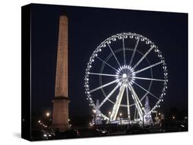 Ferris Wheel at Place De La Concorde, Paris, France, Europe-Godong-Stretched Canvas