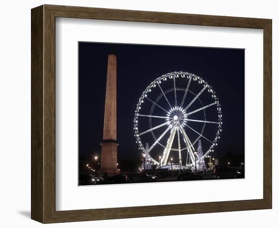 Ferris Wheel at Place De La Concorde, Paris, France, Europe-Godong-Framed Photographic Print