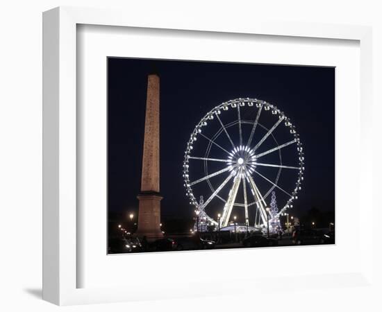 Ferris Wheel at Place De La Concorde, Paris, France, Europe-Godong-Framed Photographic Print