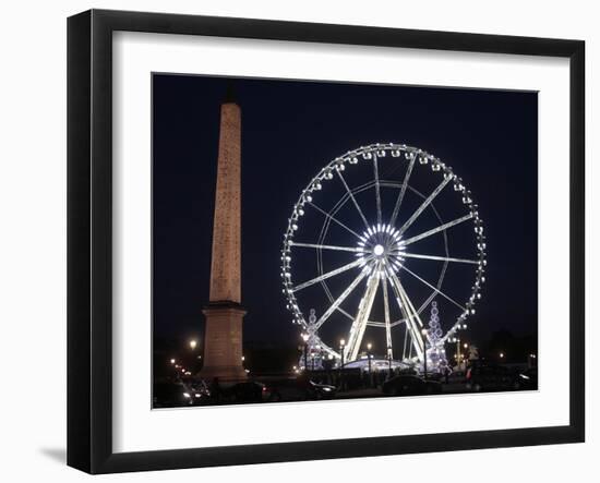 Ferris Wheel at Place De La Concorde, Paris, France, Europe-Godong-Framed Photographic Print