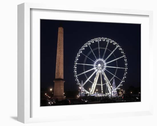 Ferris Wheel at Place De La Concorde, Paris, France, Europe-Godong-Framed Photographic Print