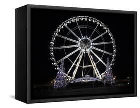 Ferris Wheel at Place De La Concorde, Paris, France, Europe-Godong-Framed Stretched Canvas