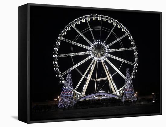 Ferris Wheel at Place De La Concorde, Paris, France, Europe-Godong-Framed Stretched Canvas