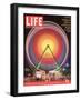 Ferris Wheel at the San Mateo County Fair Lit Up at Night, June 23, 2006-Roger Vail-Framed Photographic Print