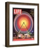 Ferris Wheel at the San Mateo County Fair Lit Up at Night, June 23, 2006-Roger Vail-Framed Photographic Print