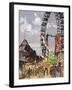 Ferris Wheel at Vienna Prater-Franz Hogenberg-Framed Giclee Print